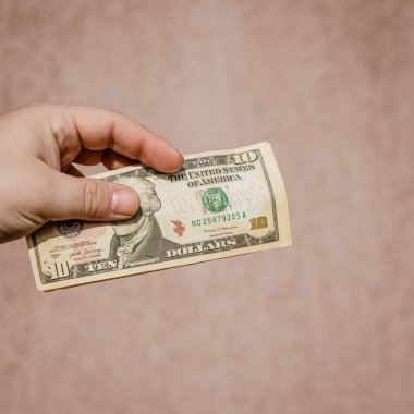 Macro shot 'ı Amerikan doları. ABD enflasyonu, ABD parası