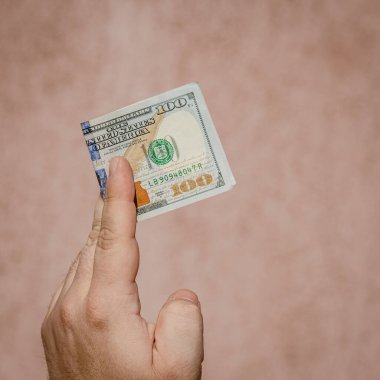 Macro shot 'ı Amerikan doları. ABD enflasyonu, ABD parası