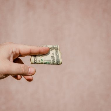 Macro shot 'ı Amerikan doları. ABD enflasyonu, ABD parası