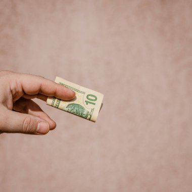 Macro shot 'ı Amerikan doları. ABD enflasyonu, ABD parası