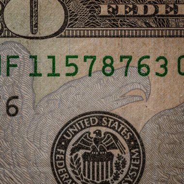 Macro shot 'ı Amerikan doları. ABD enflasyonu, ABD parası