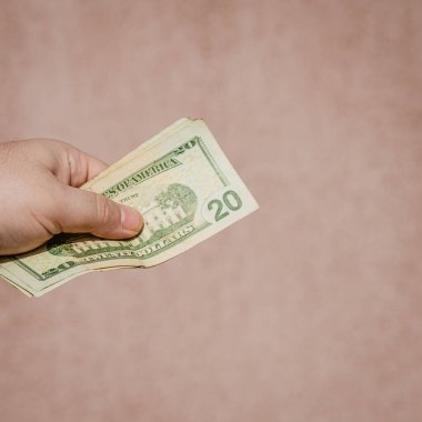 Macro shot 'ı Amerikan doları. ABD enflasyonu, ABD parası