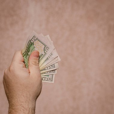 Macro shot 'ı Amerikan doları. ABD enflasyonu, ABD parası