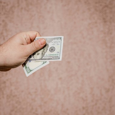 Macro shot 'ı Amerikan doları. ABD enflasyonu, ABD parası