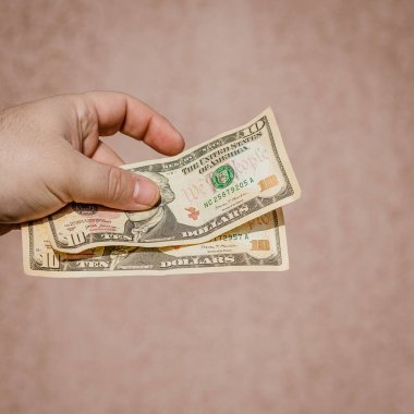 Macro shot 'ı Amerikan doları. ABD enflasyonu, ABD parası