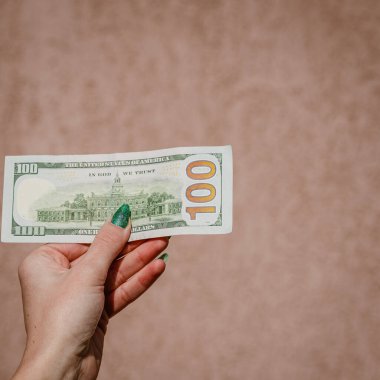 Macro shot 'ı Amerikan doları. ABD enflasyonu, ABD parası