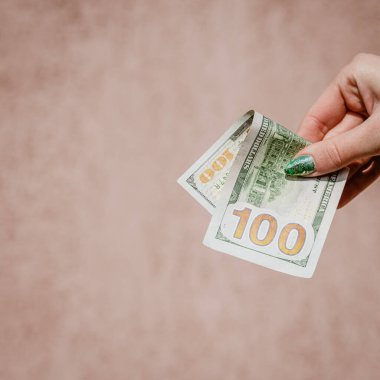 Macro shot 'ı Amerikan doları. ABD enflasyonu, ABD parası