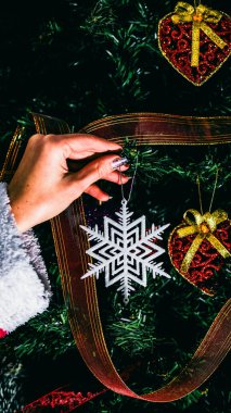 Noel süsleri. Renkli Noel ışıkları arka planı