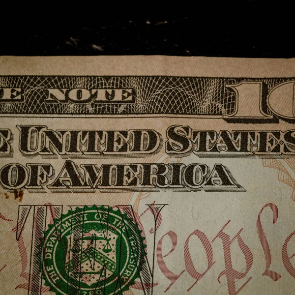 Macro shot 'ı Amerikan doları. ABD enflasyonu, ABD parası