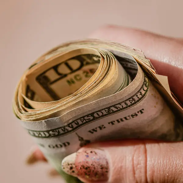 Macro shot 'ı Amerikan doları. ABD enflasyonu, ABD parası