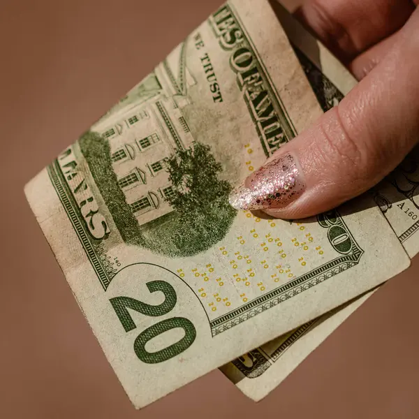 Macro shot 'ı Amerikan doları. ABD enflasyonu, ABD parası