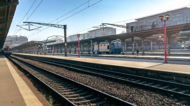 Bükreş Kuzey Tren İstasyonu 'nda Tren (Gara de Nord Bucuresti)