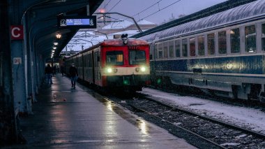 Bükreş Kuzey Tren İstasyonu 'nda Tren (Gara de Nord Bucuresti)