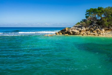 Labadee egzotik tropikal plajı, Haiti, Karayip Denizi
