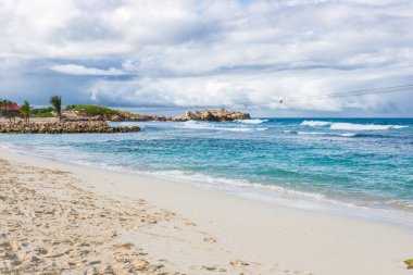 Labadee egzotik tropikal plajı, Haiti, Karayip Denizi