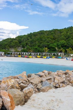 Labadee egzotik tropikal plajı, Haiti, Karayip Denizi