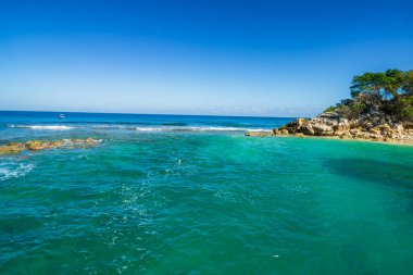 Labadee egzotik tropikal plajı, Haiti, Karayip Denizi