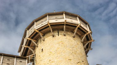 Fransa 'da Carcassonne Kalesi. Etkileyici ortaçağ kalesi.