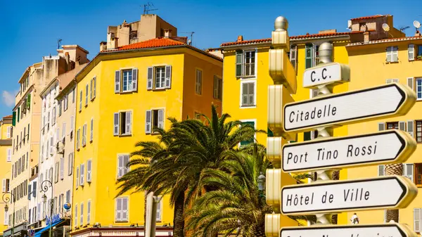 Clădiri Vechi Din Ajaccio Insula Corsica Franța Fotografie de stoc