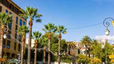 Ajaccio, Korsika Adası, Fransa 'daki Merkez Meydanı Foca
