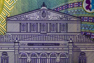 LEI para banknotları, RON 'un detaylı fotoğrafı. Romanya para birimi