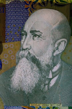 LEI para banknotları, RON 'un detaylı fotoğrafı. Romanya para birimi