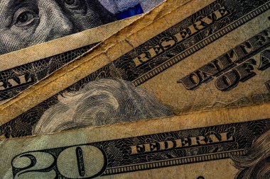 Amerikan doları banknotları, Amerikan dolarlarının detaylı fotoğrafları. Amerika Birleşik Devletleri para birimi