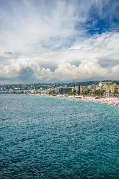 Nice, Fransa, Cote d 'Azur, Fransız Rivierası' nın panoramik manzarası