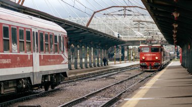 Bükreş Kuzey Tren İstasyonu 'nda Tren (Gara de Nord Bucuresti)