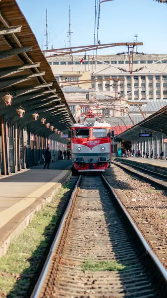 Bükreş Kuzey Tren İstasyonu 'nda Tren (Gara de Nord Bucuresti)