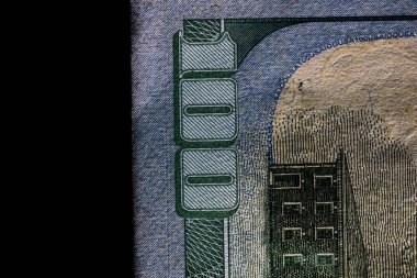 Amerikan doları banknotları, Amerikan dolarlarının detaylı fotoğrafları. Amerika Birleşik Devletleri para birimi