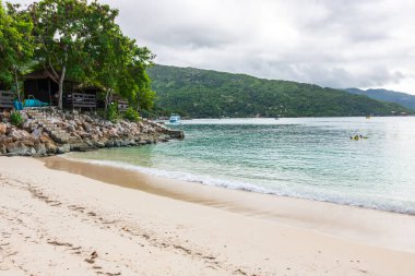 Labadee egzotik tropikal plajı, Haiti, Karayip Denizi