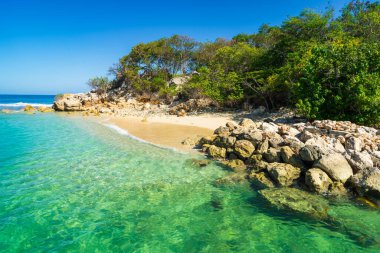 Labadee egzotik tropikal plajı, Haiti, Karayip Denizi
