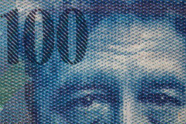CHF para banknotları, İsviçre frangının detaylı fotoğrafı. İsviçre Frangı