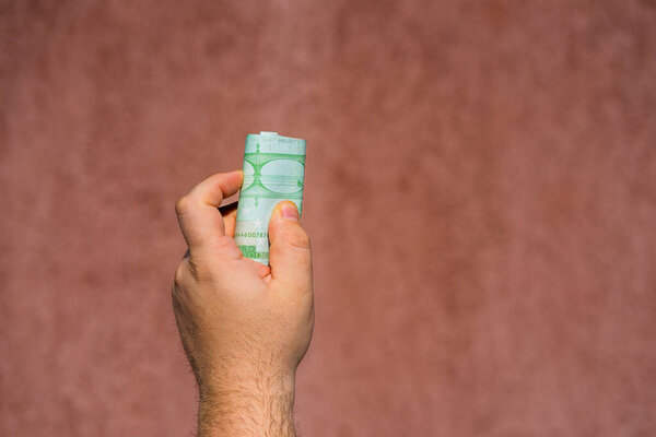 Банкноты евро, подробное фото EUR. Европейская валюта