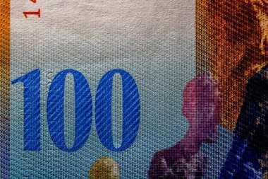 CHF para banknotları, İsviçre frangının detaylı fotoğrafı. İsviçre Frangı