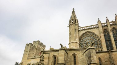 Fransa 'da Carcassonne Kalesi. Etkileyici ortaçağ kalesi.