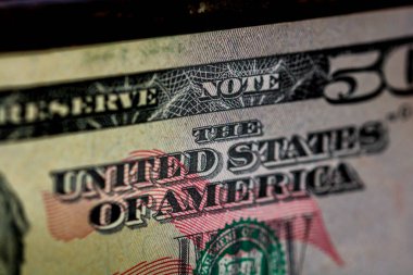 Amerikan doları banknotları, Amerikan dolarlarının detaylı fotoğrafları. Amerika Birleşik Devletleri para birimi