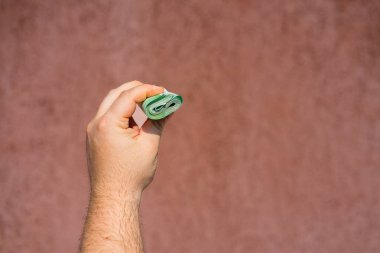 EURO para banknotları, EUR 'un detaylı fotoğrafı. Avrupa Birliği para birimi