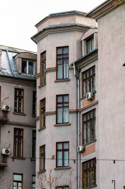 Historic building architecture in Bucharest, Romania, 2022