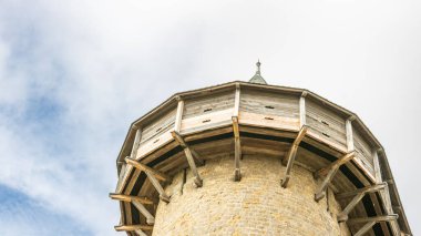 Fransa 'da Carcassonne Kalesi. Etkileyici ortaçağ kalesi.