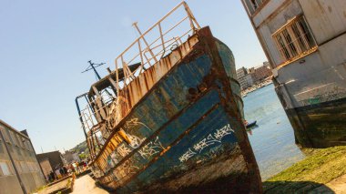 Fransa, Normandiya 'daki Cherbourg Limanı. Cotentin Yarımadası