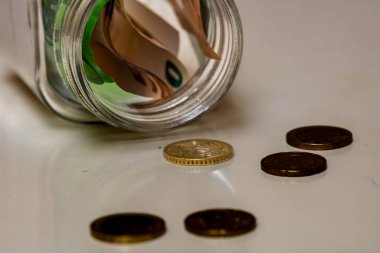 EURO para banknotları, EUR 'un detaylı fotoğrafı. Avrupa Birliği para birimi