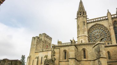 Fransa 'da Carcassonne Kalesi. Etkileyici ortaçağ kalesi.