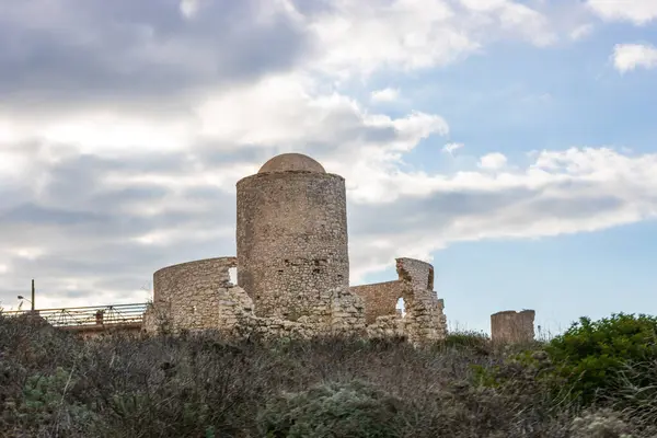 stock image Bonifacio town, medieval citadel in Corsica Island, France