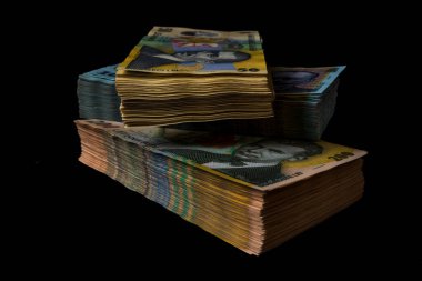 LEI para banknotları, RON 'un detaylı fotoğrafı. Romanya para birimi