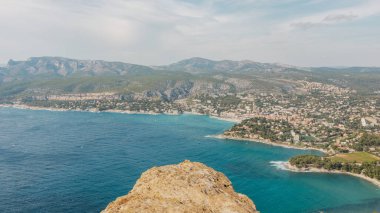 Cassis 'in renkli limanı, Güney Fransa Provence