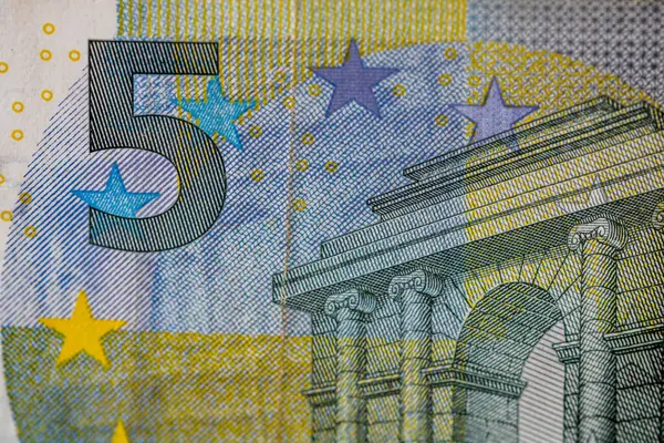 EURO para banknotları, EUR 'un detaylı fotoğrafı. Avrupa Birliği para birimi