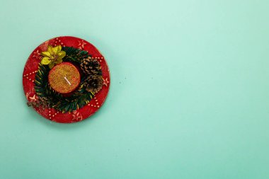 Samimi Noel ışıkları süslemesi. Kış dekorasyon arka planı