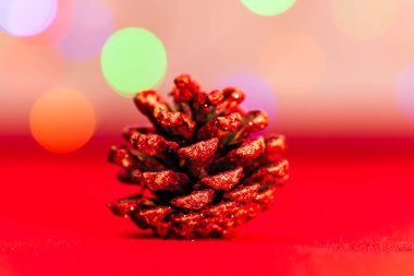 Samimi Noel ışıkları süslemesi. Kış dekorasyon arka planı